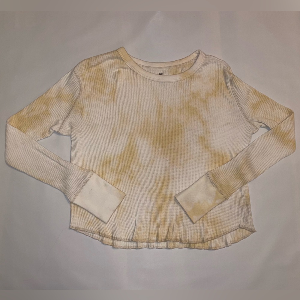 PacSun Me to We Waffle Knit Long Sleeve Tie Dye Top